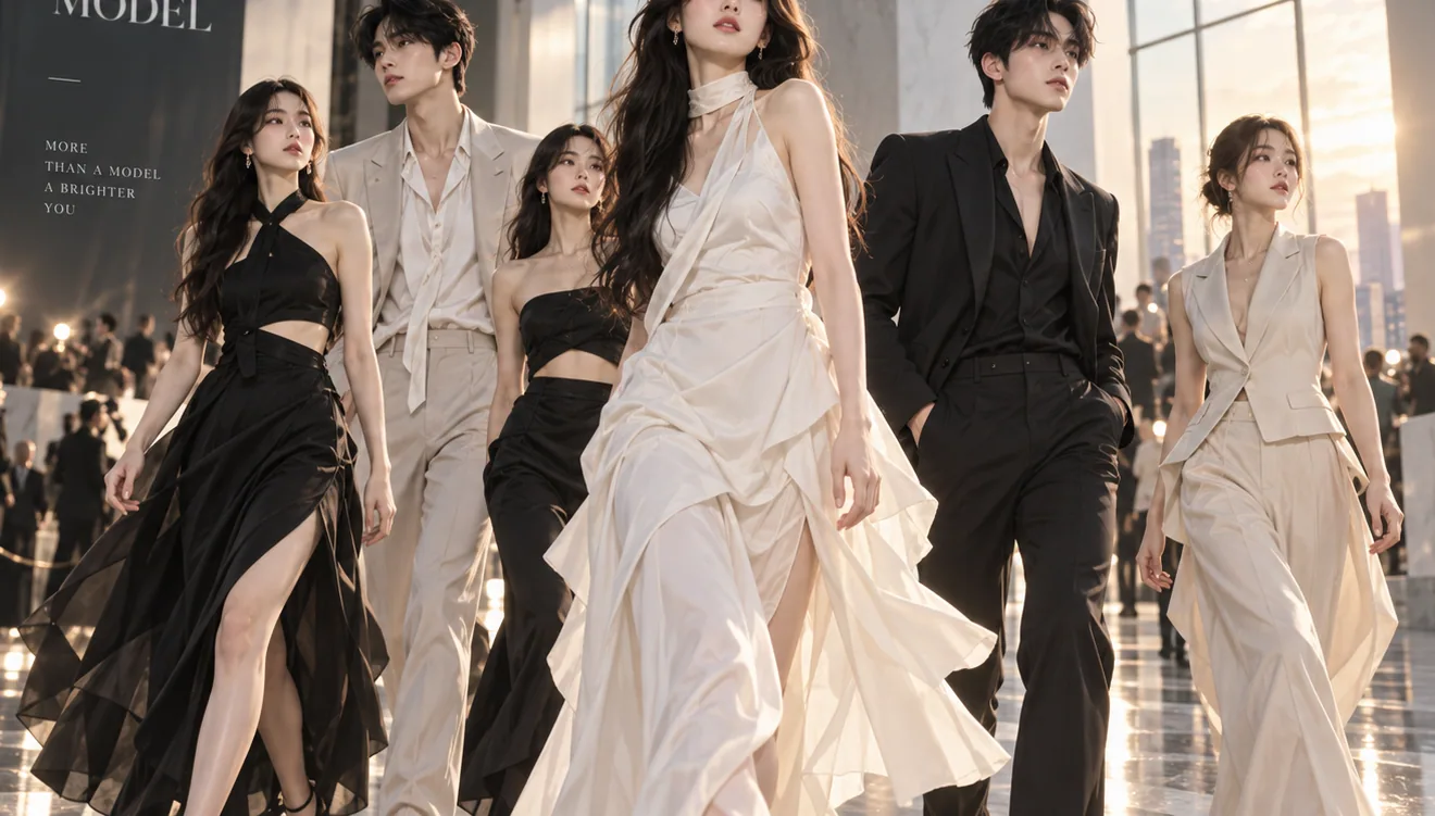 관객 앞 패션쇼 무대에 선 LUMiEN MODEL 회원들